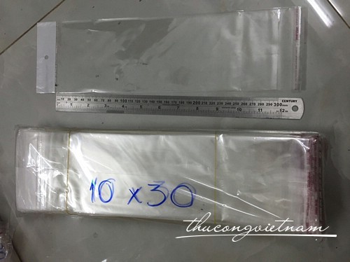 Bao nilon có keo dán và đồ treo 10x30 cm